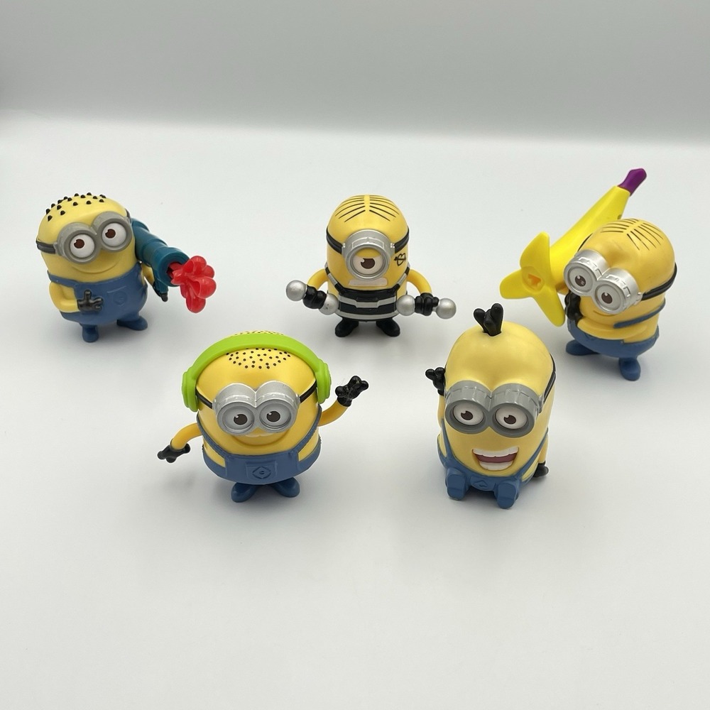 McDonald's Minions Figures Lot‎ of 5 Despicable Me Toys 3" Tall
